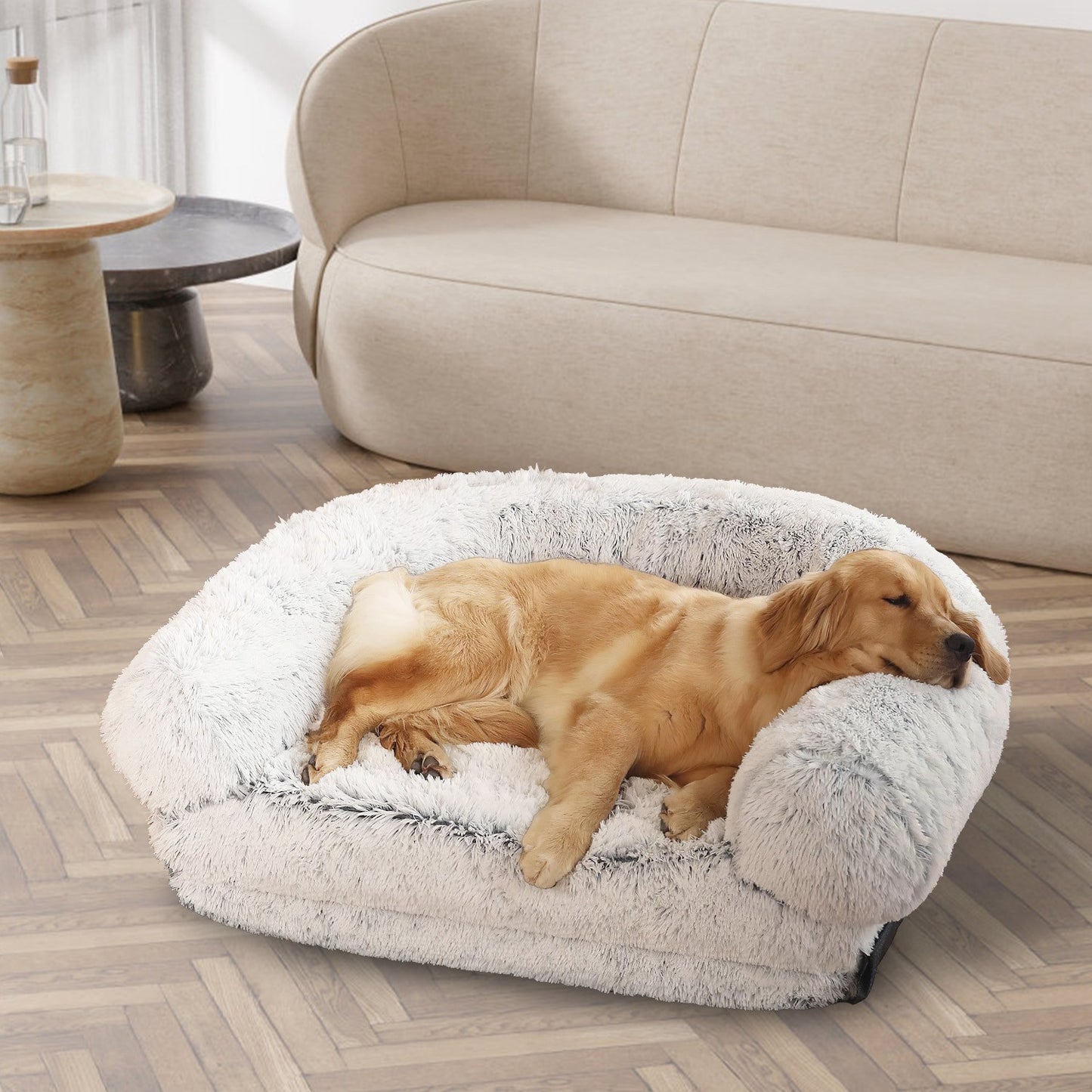 1Pc Large Foldable Human Size Dog Bed With Pillow