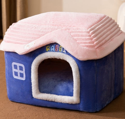 Easy Foldable House Pet Bed