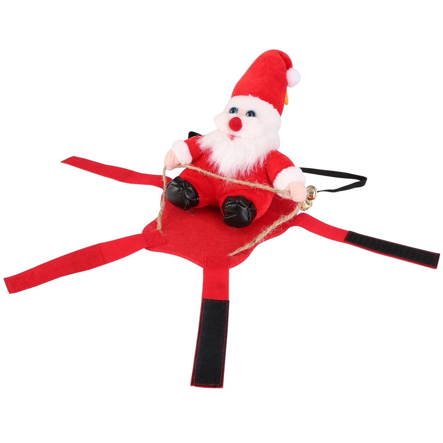 Christmas Costumes Red Winter Coat For Dog Riding Santa Claus