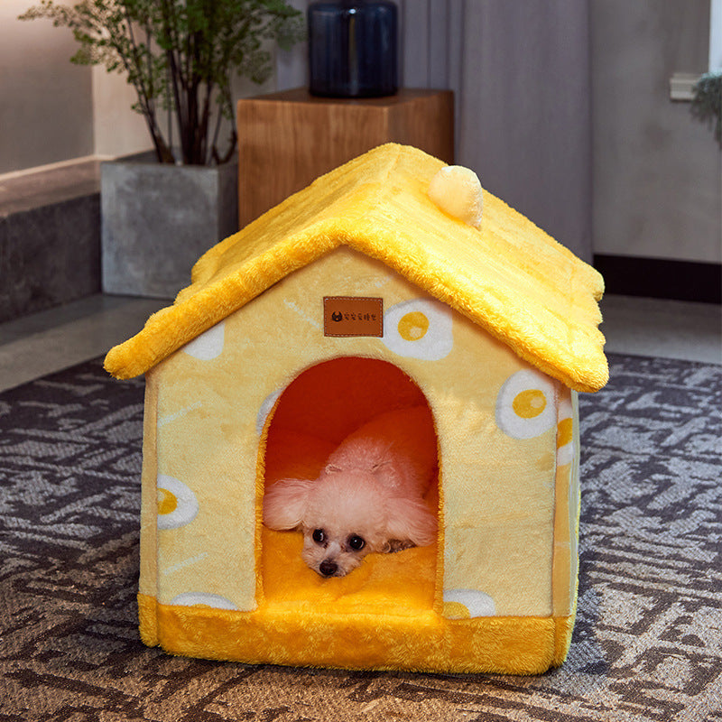 Easy Foldable House Pet Bed