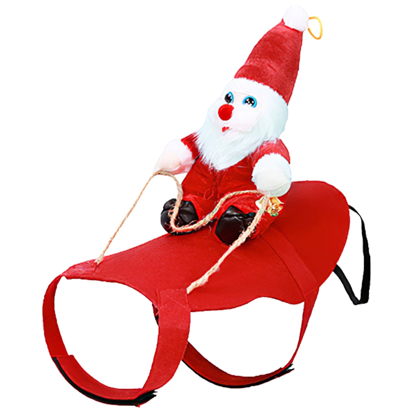 Christmas Costumes Red Winter Coat For Dog Riding Santa Claus