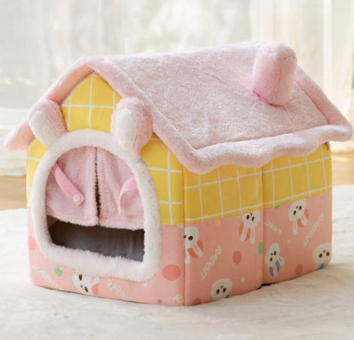 Easy Foldable House Pet Bed