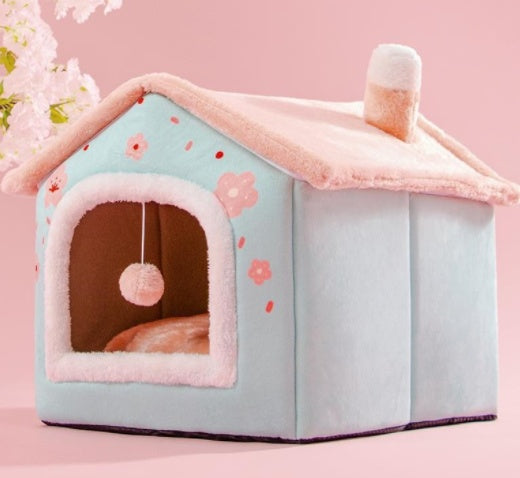 Easy Foldable House Pet Bed