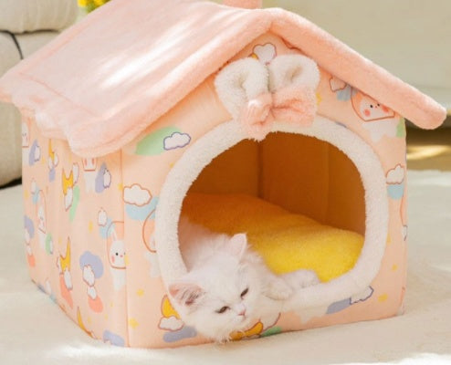 Easy Foldable House Pet Bed