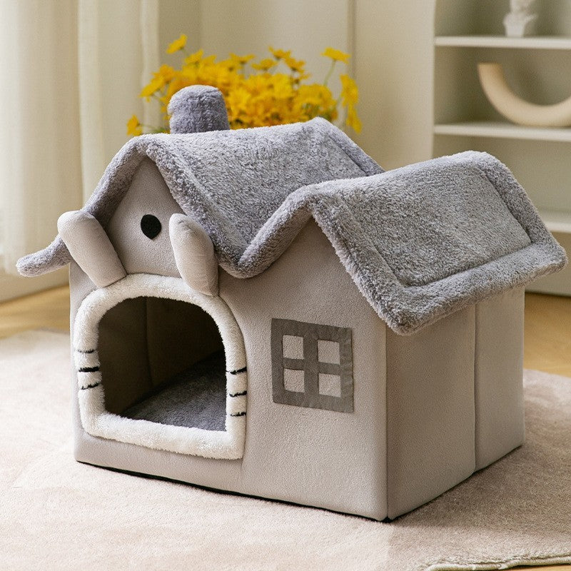 Easy Foldable House Pet Bed