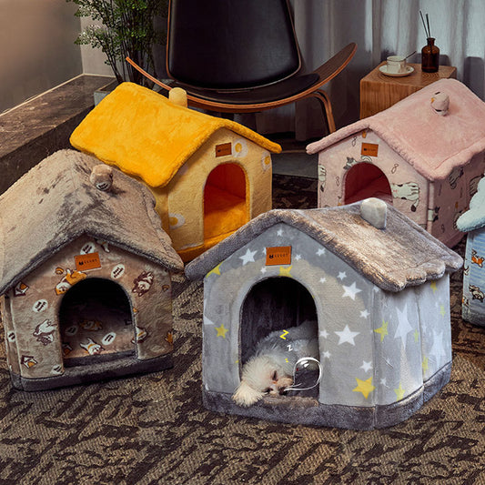 Easy Foldable House Pet Bed