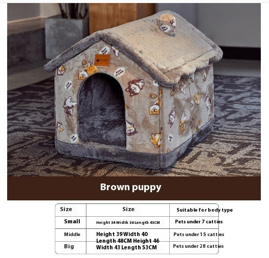Easy Foldable House Pet Bed