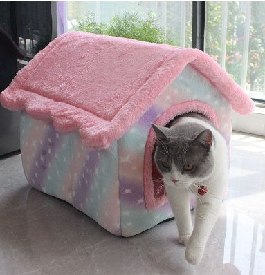 Easy Foldable House Pet Bed