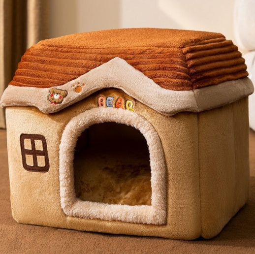 Easy Foldable House Pet Bed